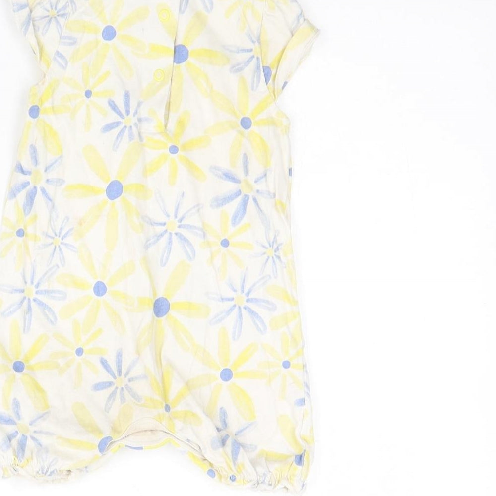 NEXT Baby White Floral Babygrow One-Piece Size 9-12 Months