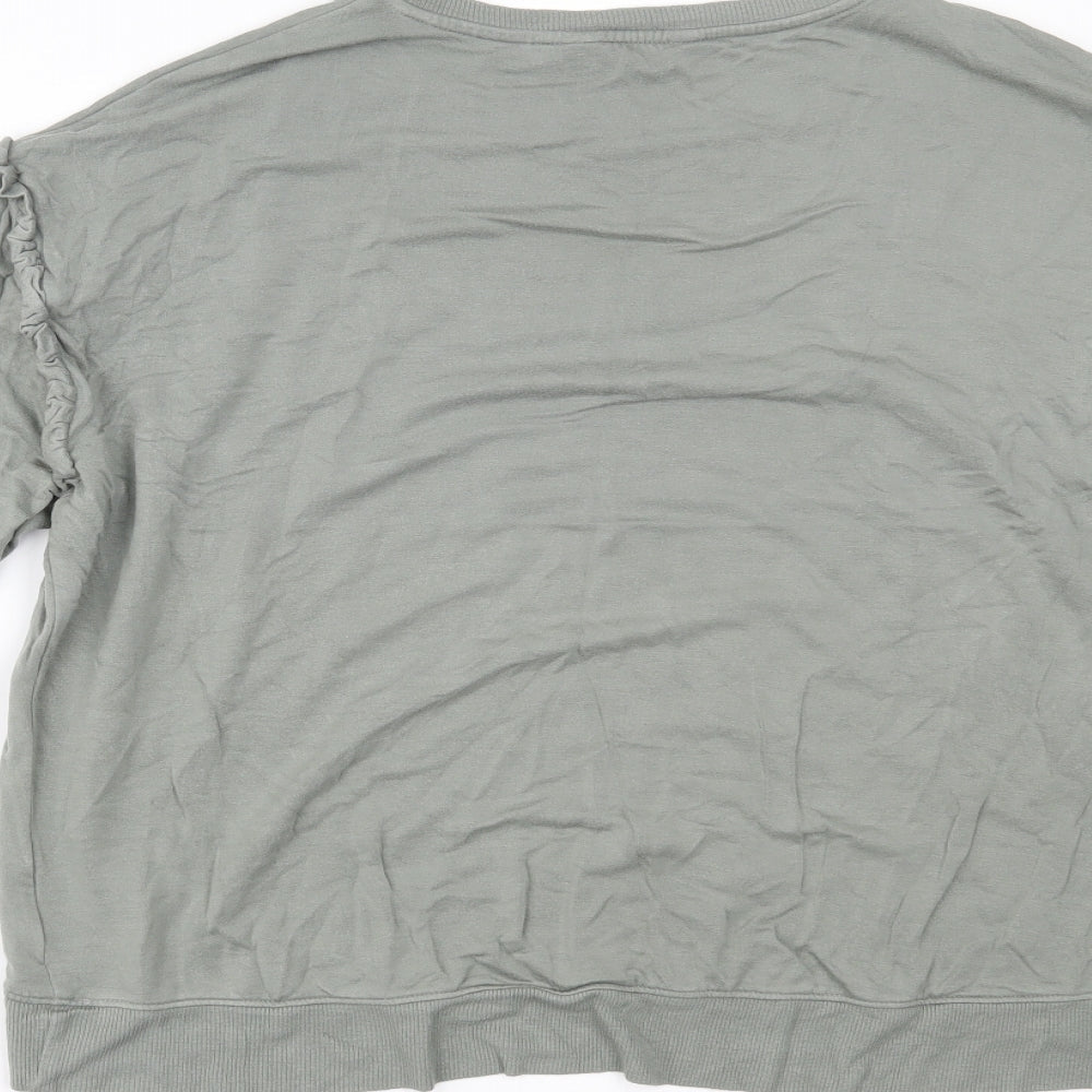 Nutmeg Womens Green Basic Blouse Size 14