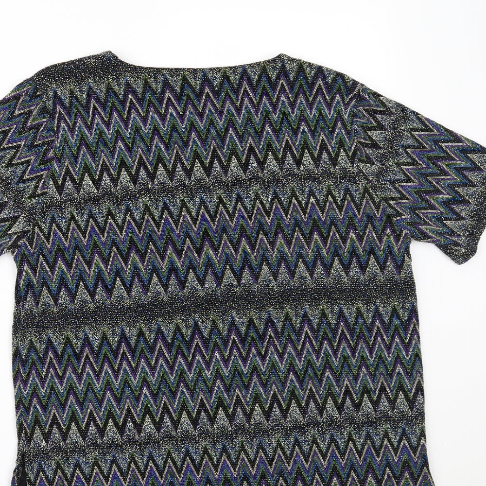 Casamia Womens Multicoloured Geometric Basic T-Shirt One Size