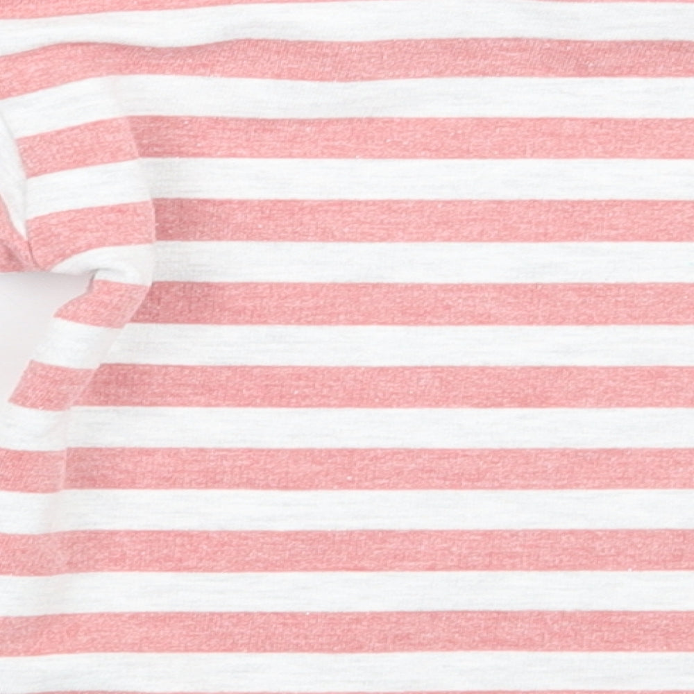 Lily & dan Boys White Striped Pullover Jumper Size 5-6 Years