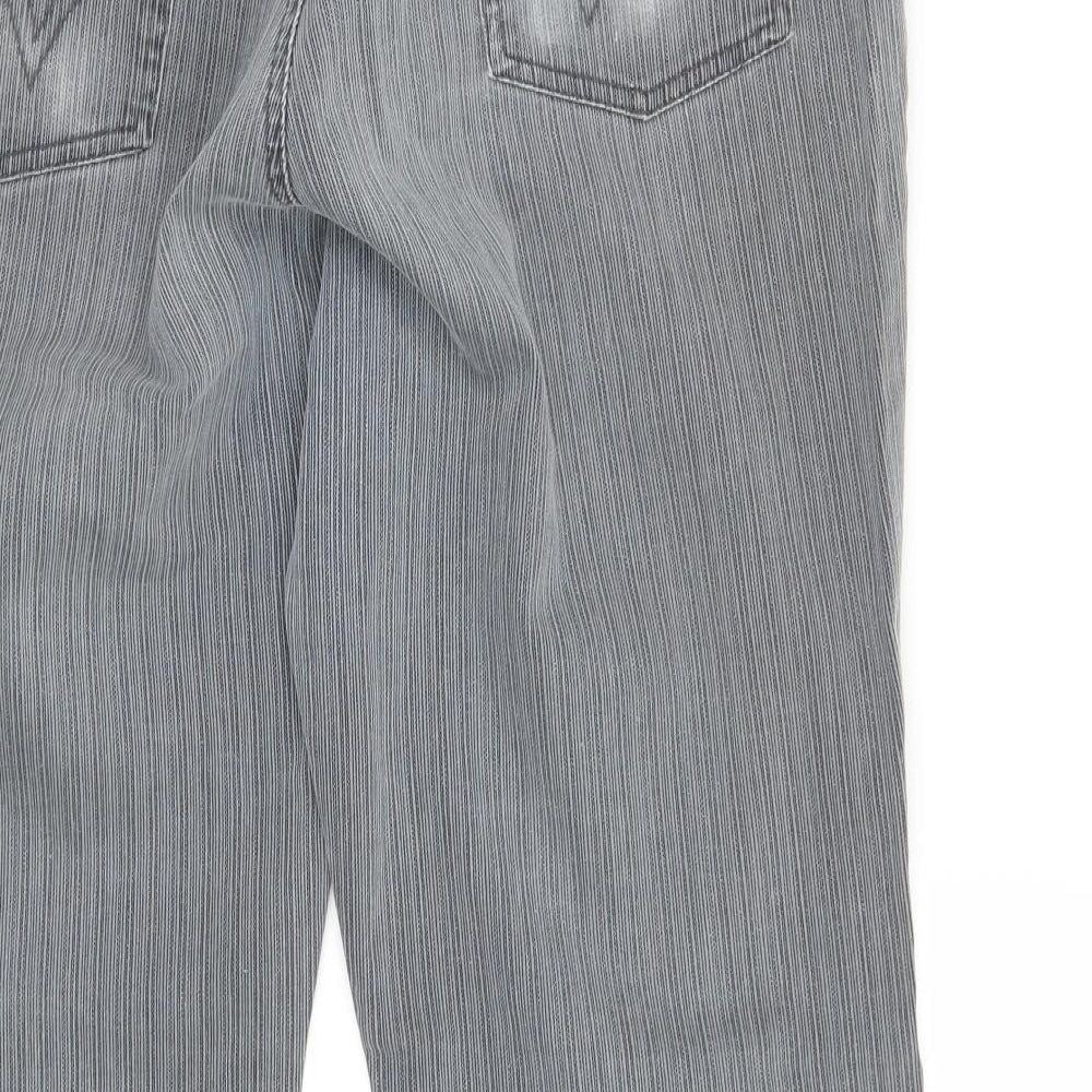 Papaya Womens Grey Straight Jeans Size 14 L26 in