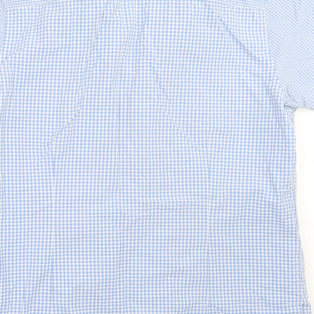 Burton Mens Blue Check Button-Up Size L