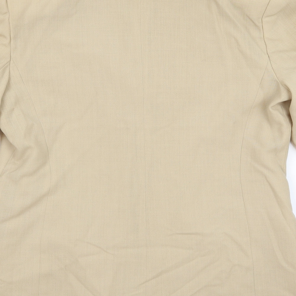 premium collection Womens Beige Jacket Suit Jacket Size 12