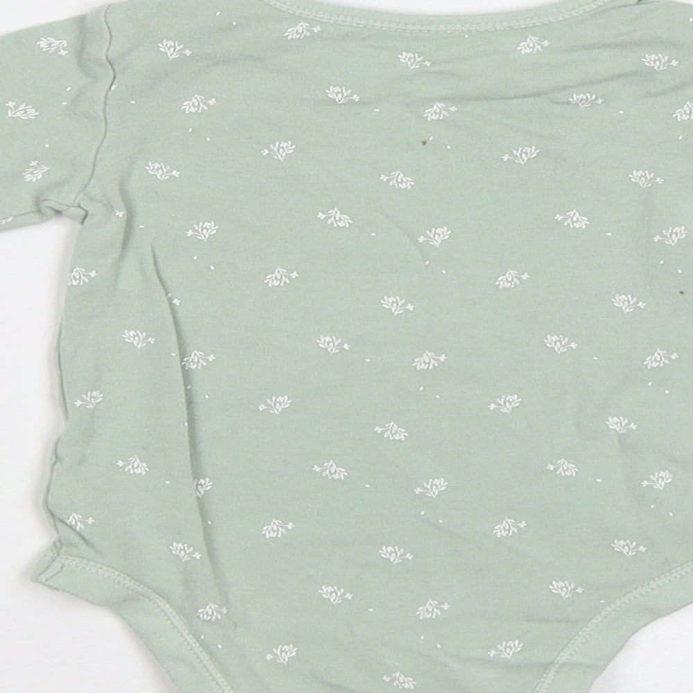 TU Baby Green Floral Romper One-Piece Size 9-12 Months