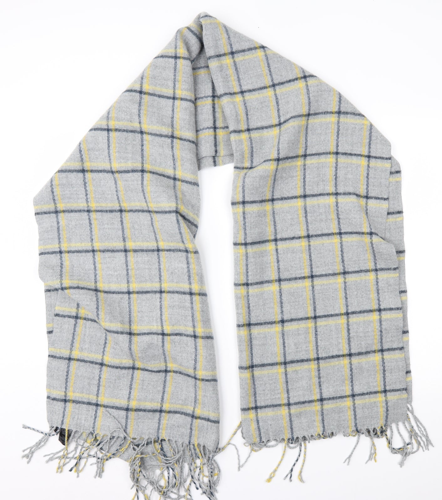 Accessorize Womens Grey Plaid Scarf