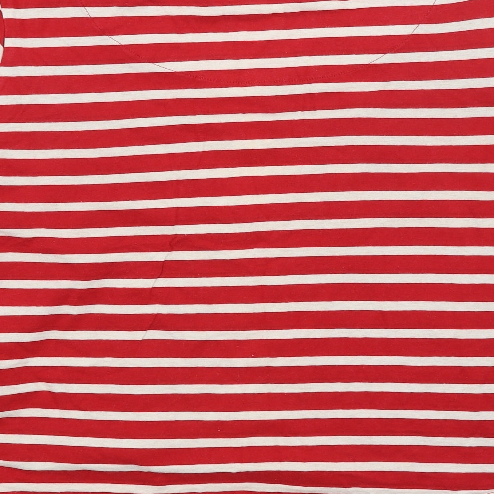 Escape Reality Womens Multicoloured Striped Basic T-Shirt Size 12