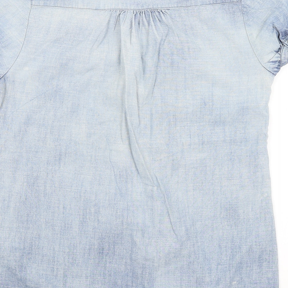 VERO MODA Womens Blue Basic Blouse Size M