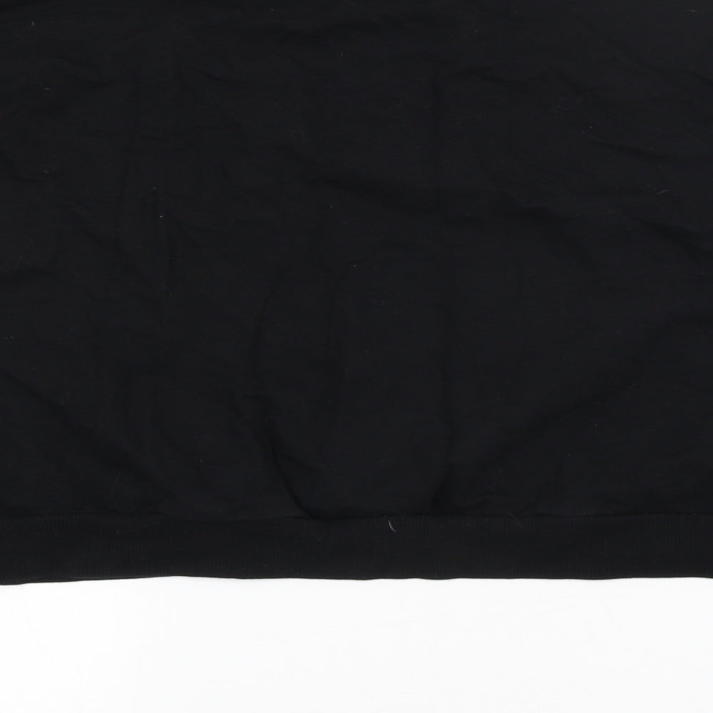 Select Womens Black Striped Pullover Sweatshirt Size 16