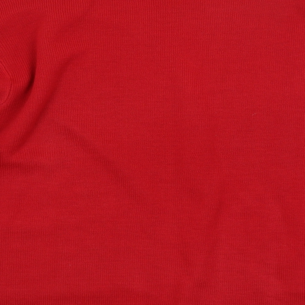 Daxon Womens Red Cardigan Jumper
