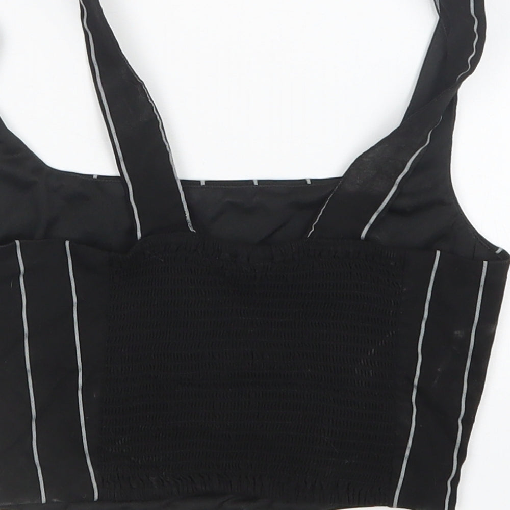 Divided by H&M Womens Black Striped Basic Tank Size 4