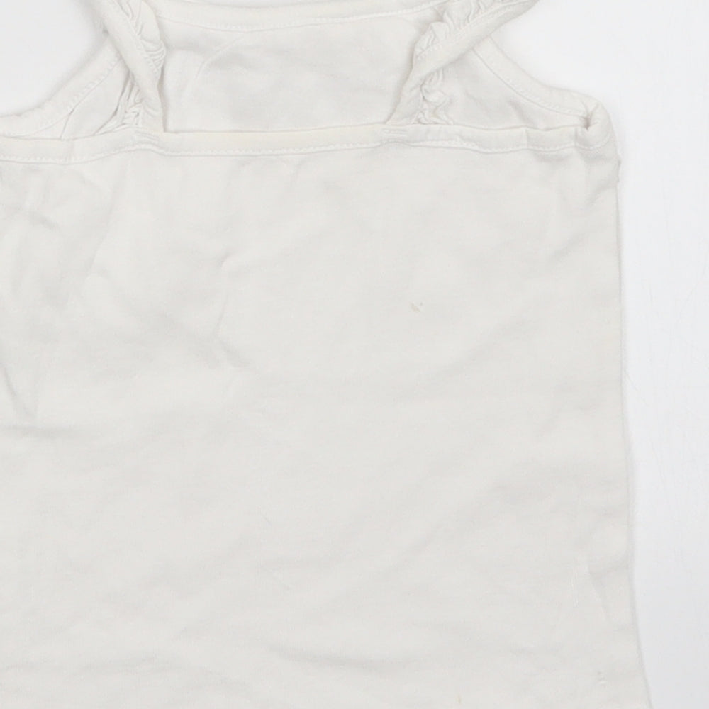 Matalan Girls White Basic Tank Size 2-3 Years