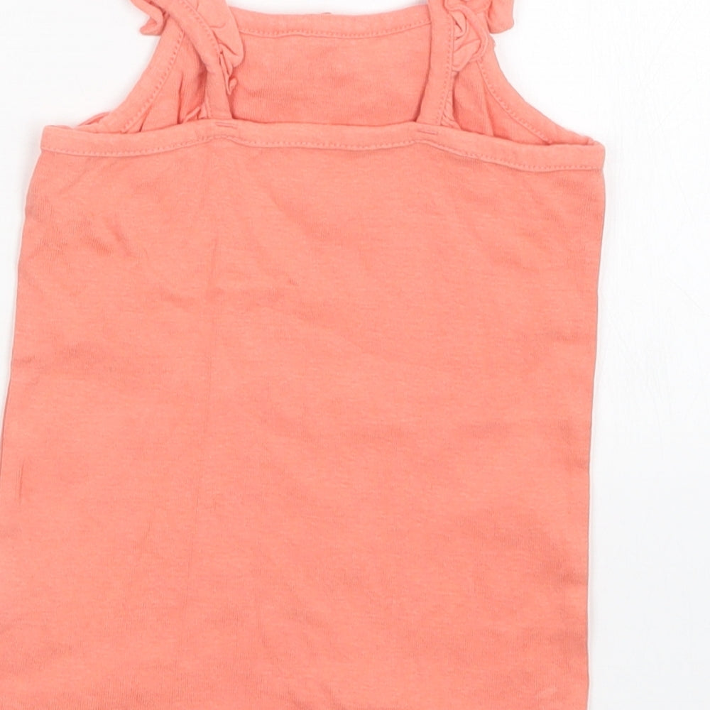 Matalan Girls Orange Basic Tank Size 2-3 Years