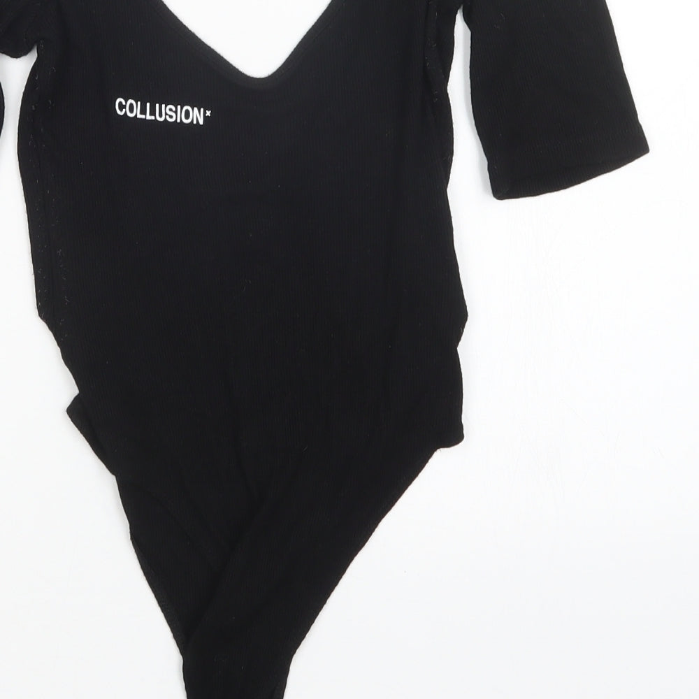 collision Womens Black Unitard One-Piece Size 8