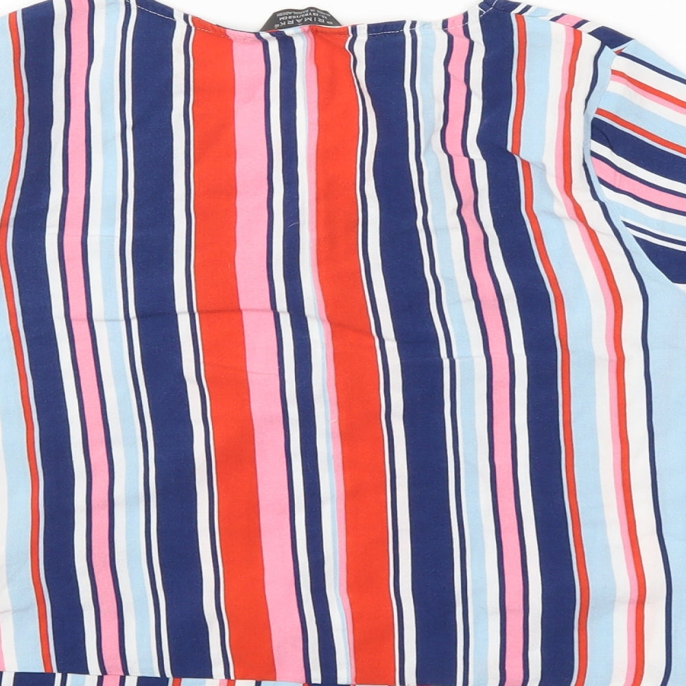 Primark Girls Multicoloured Striped Wrap Blouse Size 12-13 Years