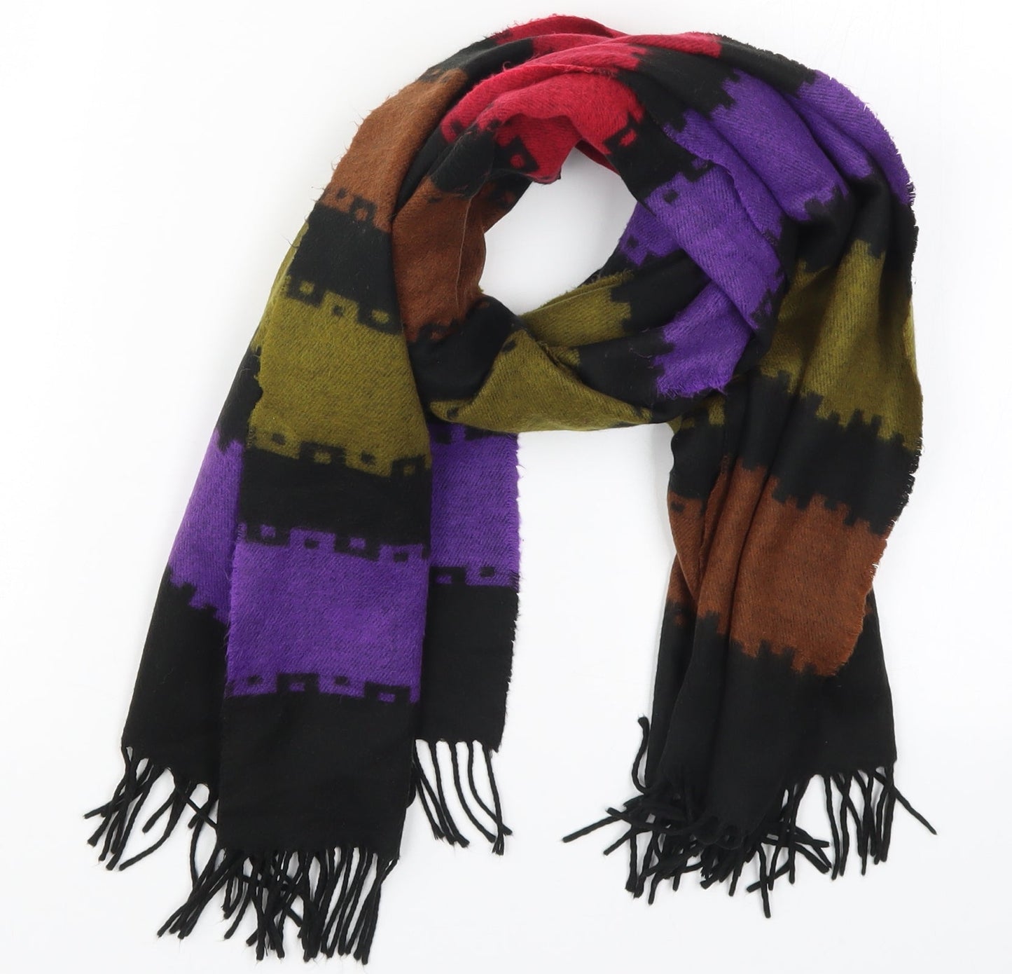 Preworn Womens Multicoloured Striped Scarf