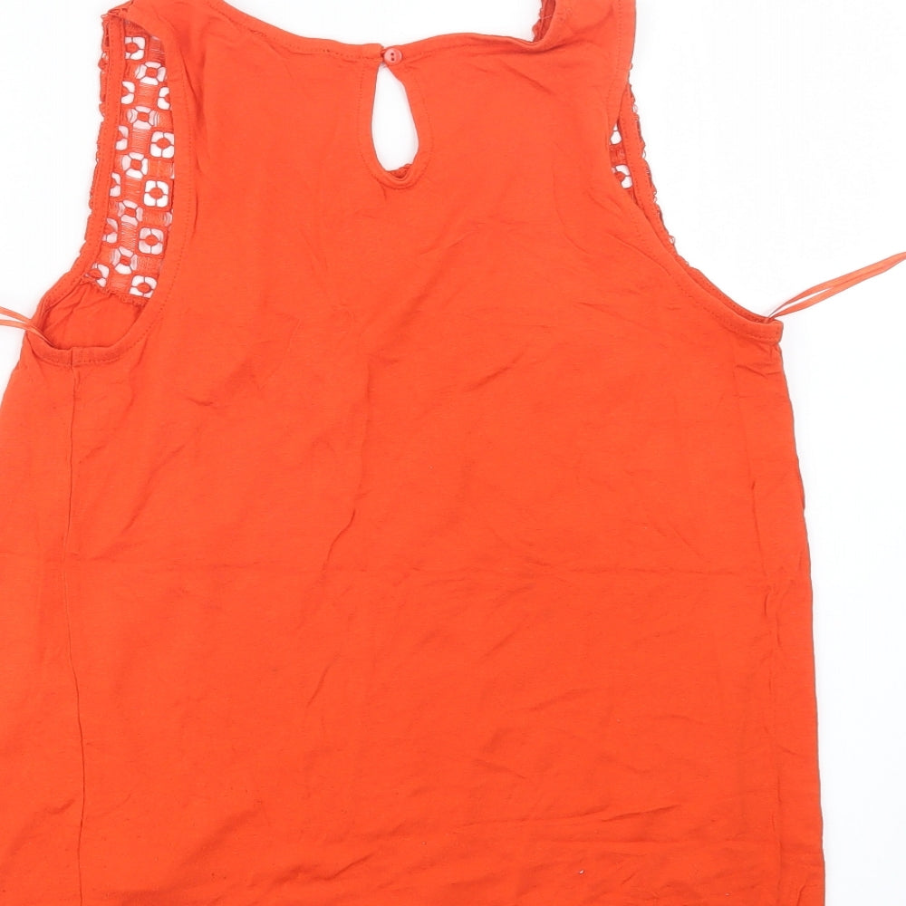 F&F Womens Orange Camisole T-Shirt Size 8
