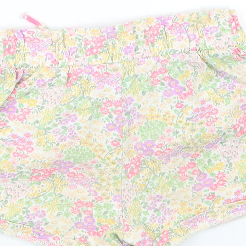 NEXT Girls Purple Floral Boyfriend Shorts Size 6 Years