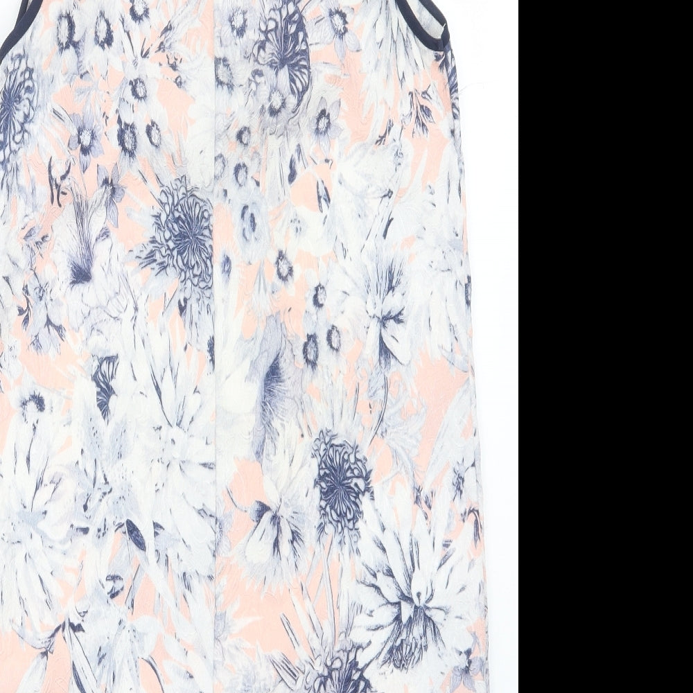 New Look Womens Blue Floral Mini Size 10