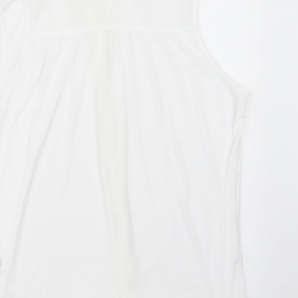 H&M Womens White Basic Button-Up Size M