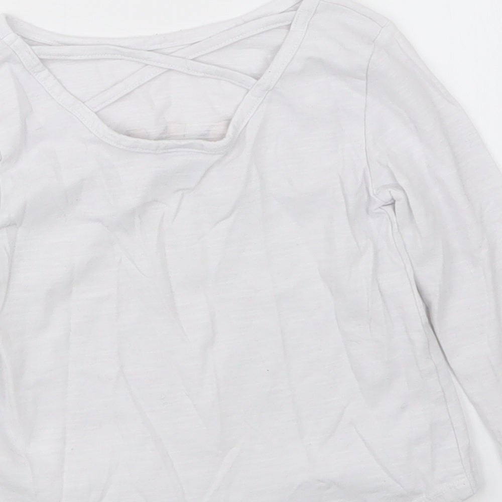TU Girls White Basic T-Shirt Size 3 Years