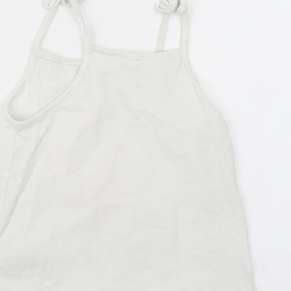 Marks & Spencer Girls White Basic Tank Size 5-6 Years