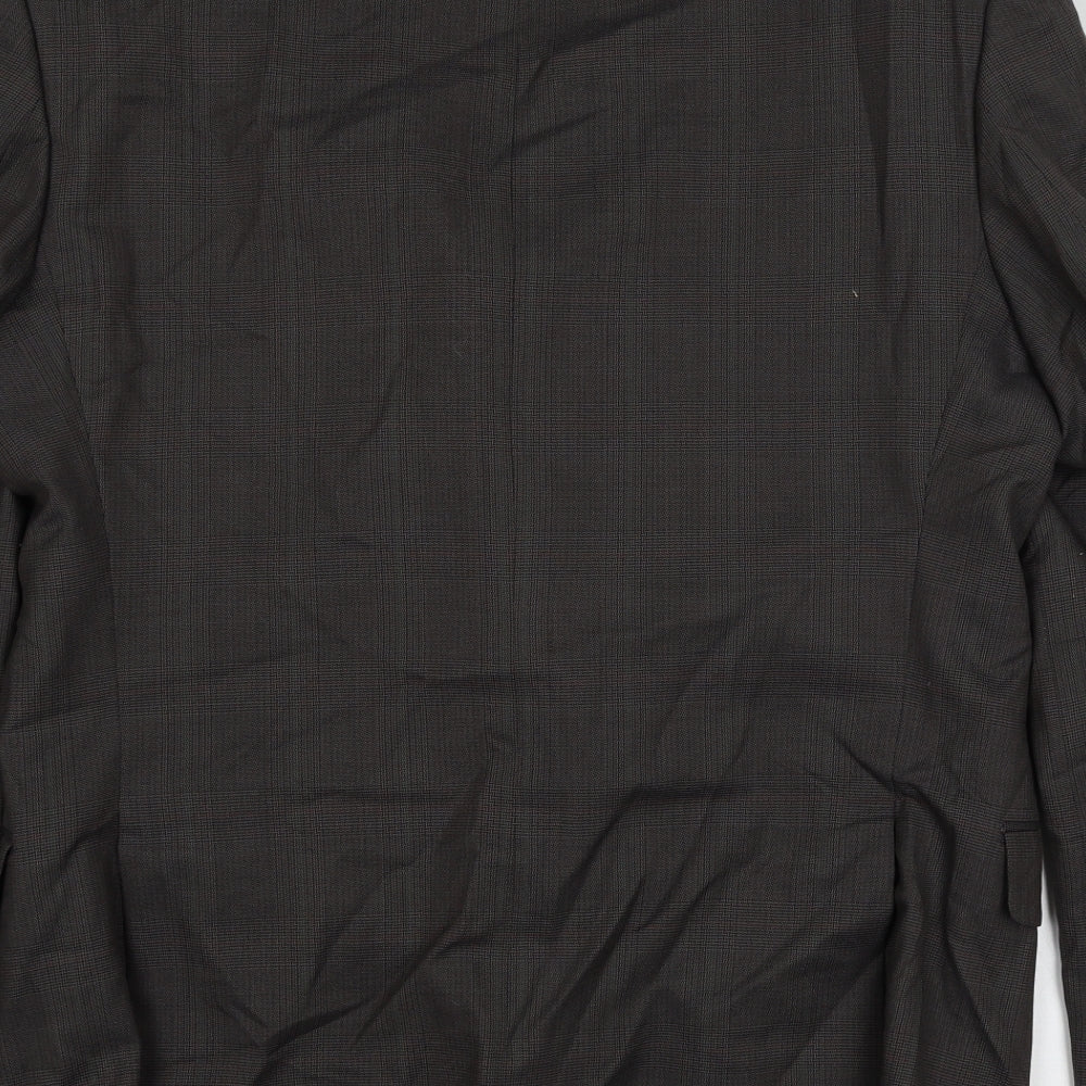 House of Fra Mens Grey Check Jacket Suit Jacket Size L