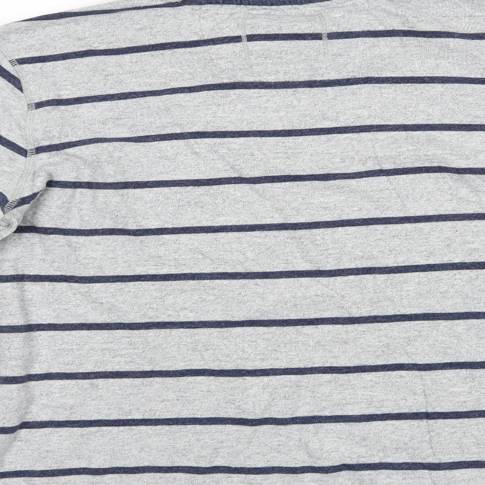 Debenhams Mens Grey Striped Pullover Jumper Size L