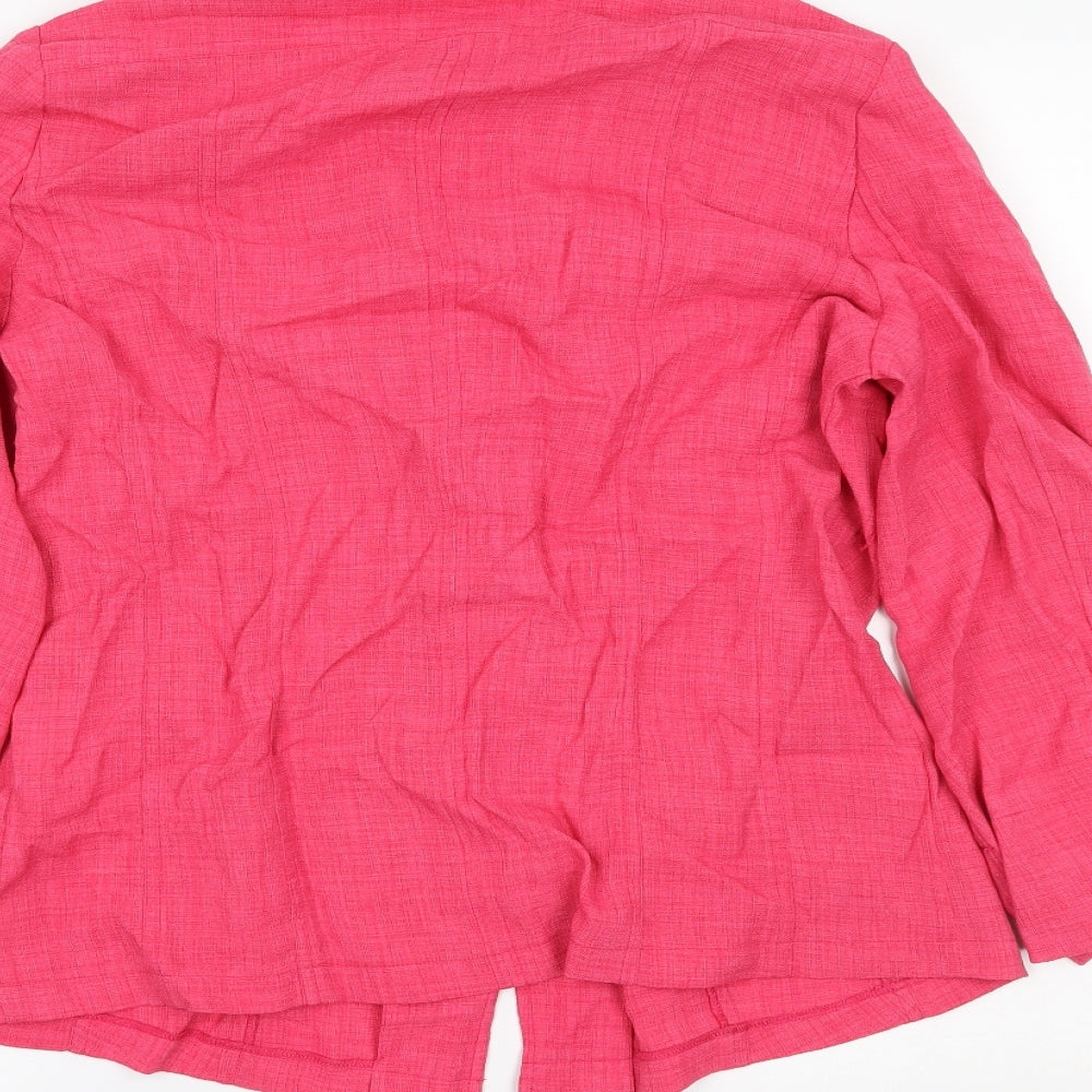 B by Oscar Womens Pink Basic Button-Up Size 10