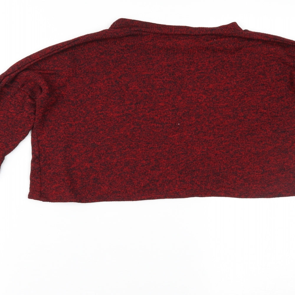Primark Womens Red Cropped Blouse Size 8