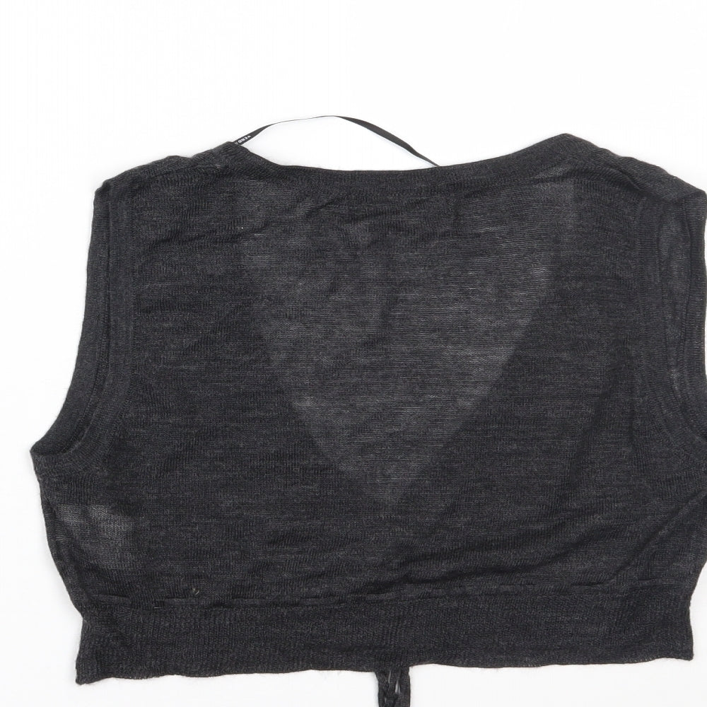 VERO MODA Womens Grey Cardigan Jumper Size M
