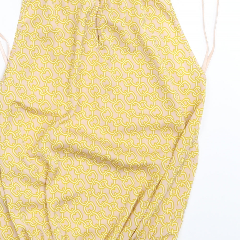 Dorothy Perkins Womens Gold Geometric Basic Blouse Size 6