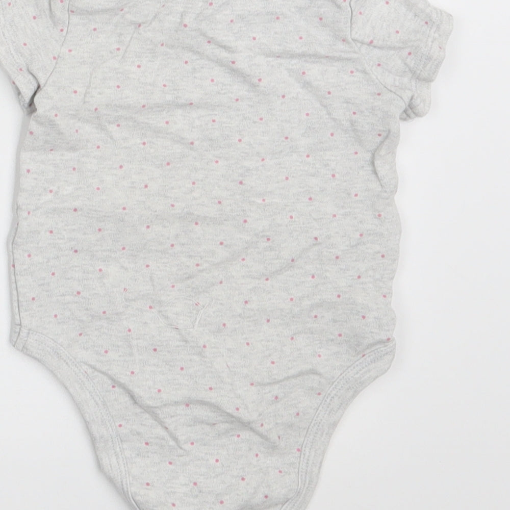 Little Me Baby Grey Polka Dot Basic T-Shirt Size 9-12 Months