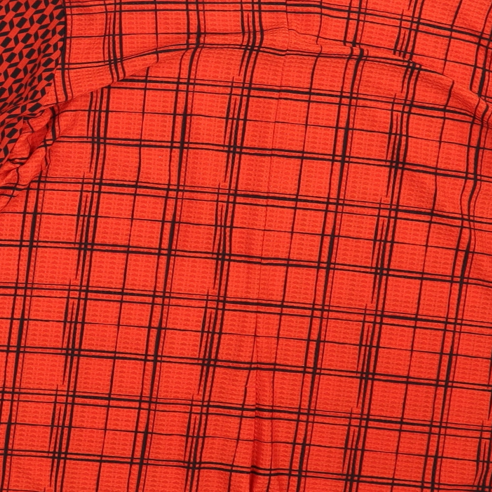 NEXT Womens Orange Geometric Basic Blouse Size 14