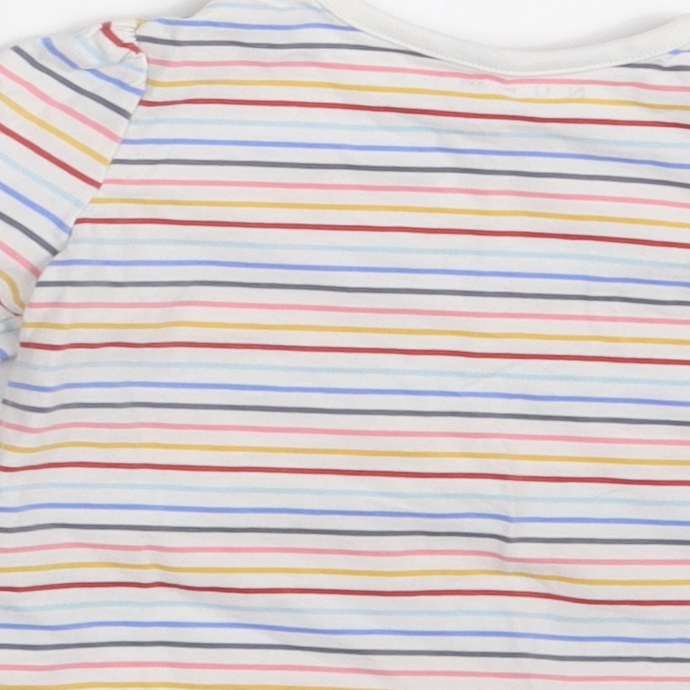 Nutmeg Girls Multicoloured Striped Basic T-Shirt Size 3-6 Months - Kind is cool