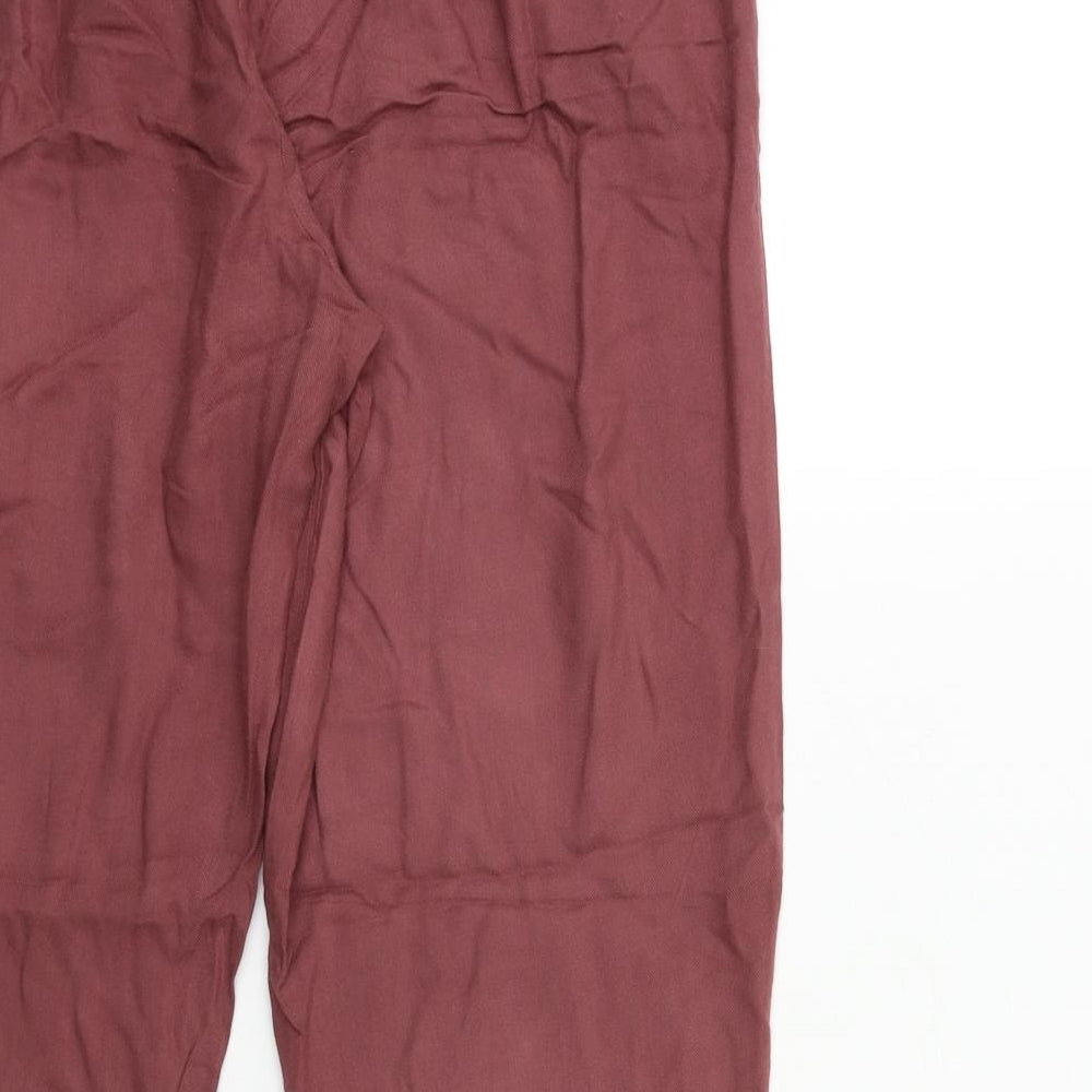 New Look Womens Red Trousers Size 10 L27 in
