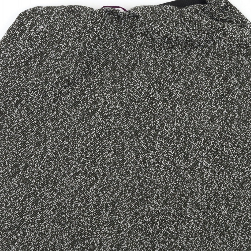 Amalina Womens Grey Flare Skirt Size 14