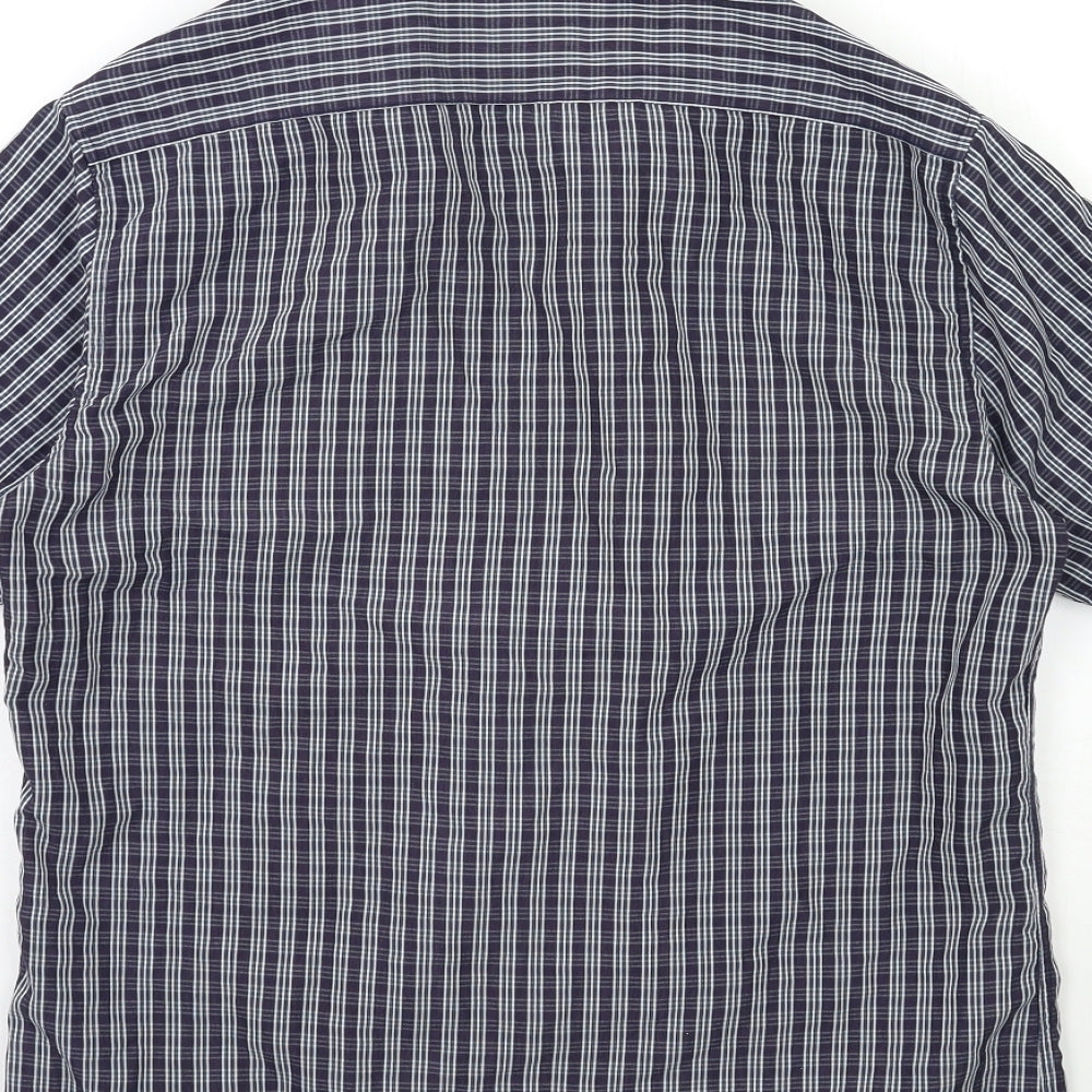 BHS Mens Blue Striped Dress Shirt Size S