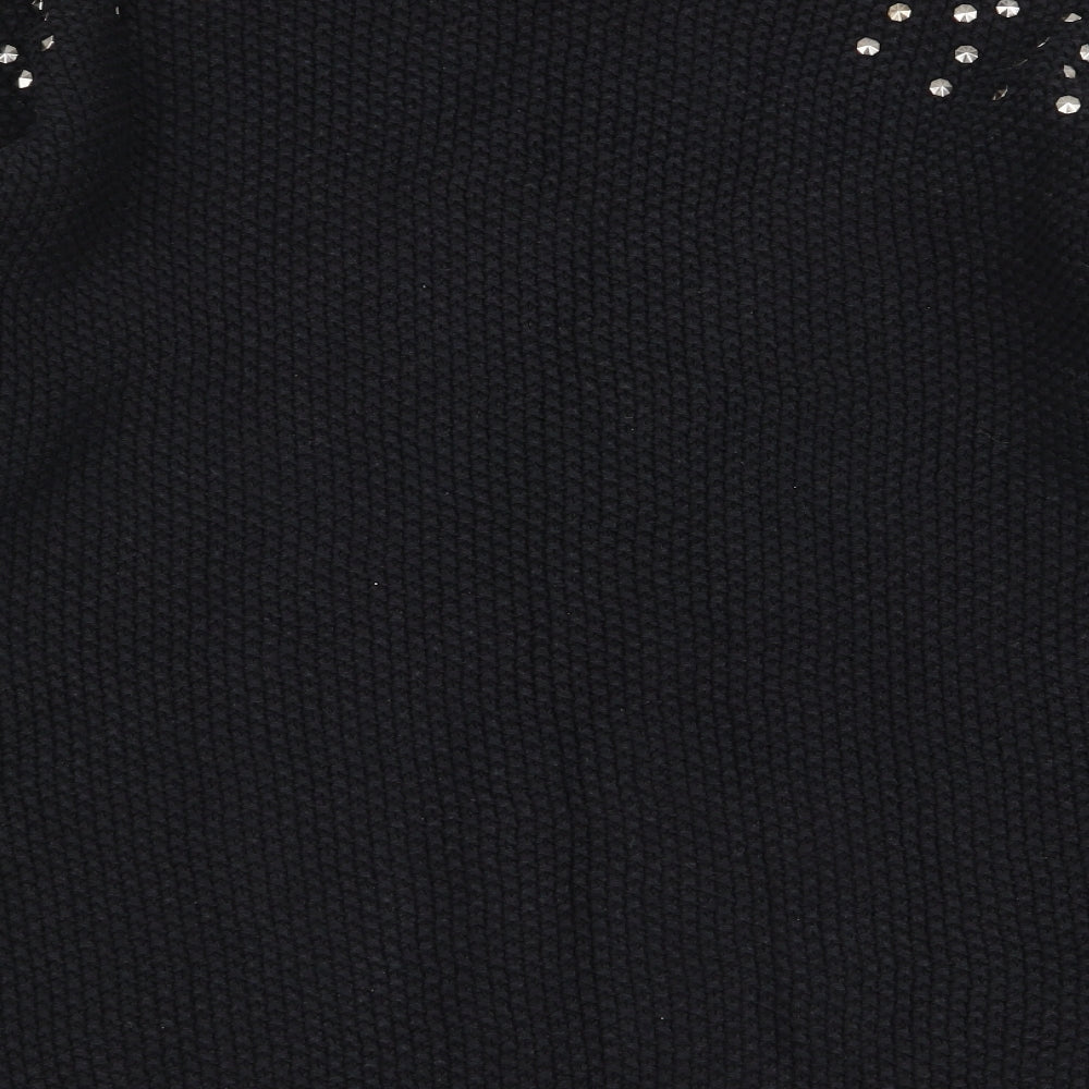 Topshop Womens Black Pullover Jumper Size 8