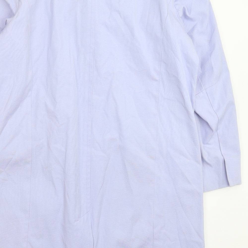 Agenda Womens Blue Overcoat Coat Size 16