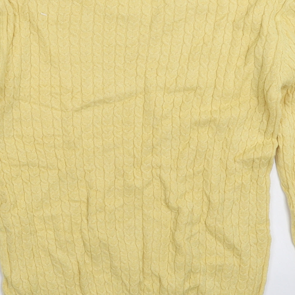 Papaya Womens Yellow Knit Pullover Jumper Size 10