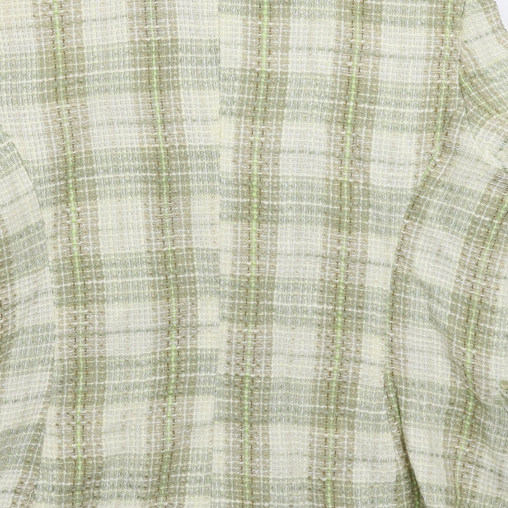 Cristina Womens Multicoloured Check Jacket Blazer Size 16