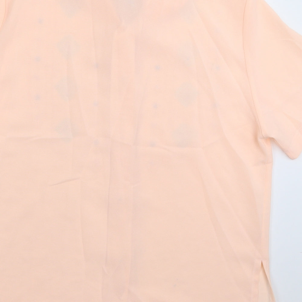 Rosy Womens Pink Geometric Basic Button-Up Size 16