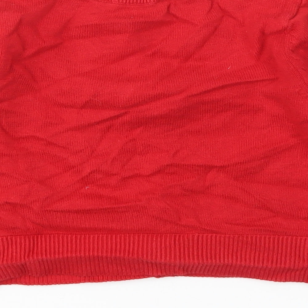 H&M Girls Red Pullover Jumper Size 2 Years