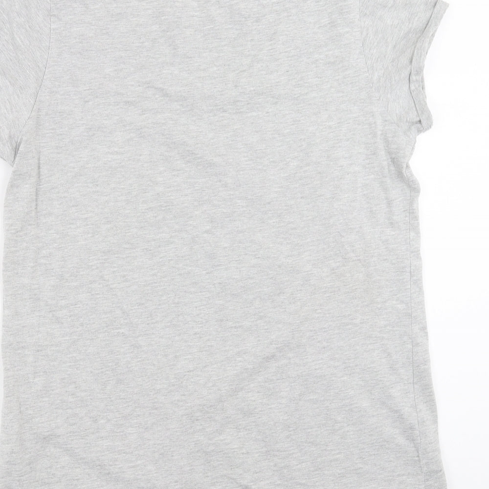 Papaya Womens Grey Basic T-Shirt Size 12 - Fashion Icon