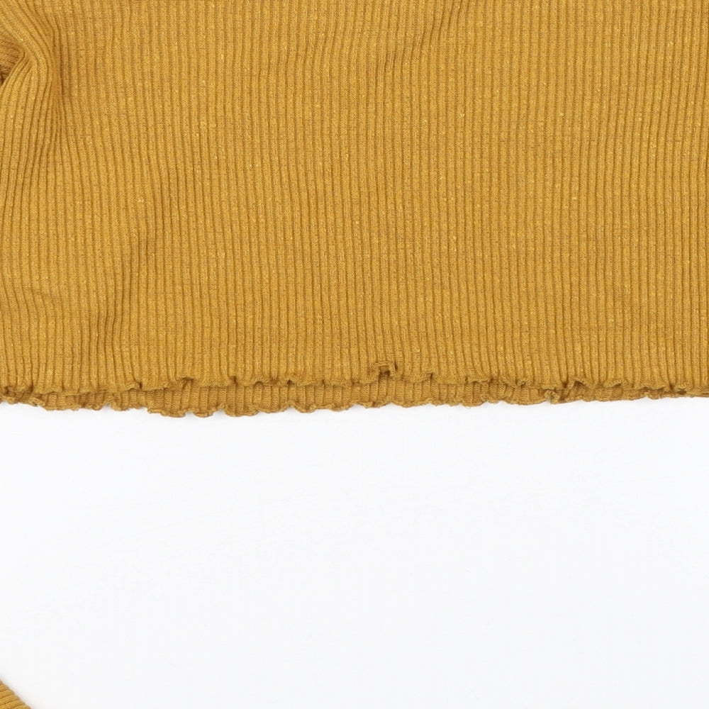 Better be Womens Yellow Cropped T-Shirt Size S