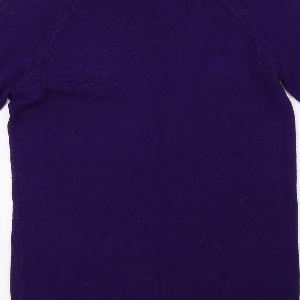 saisnburys Womens Purple Knit Pullover Sweatshirt Size 10