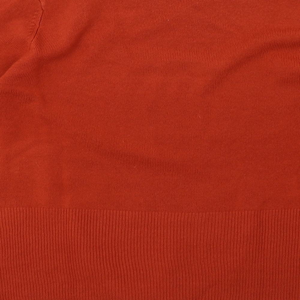Matalan Womens Orange Knit Pullover Sweatshirt Size 14