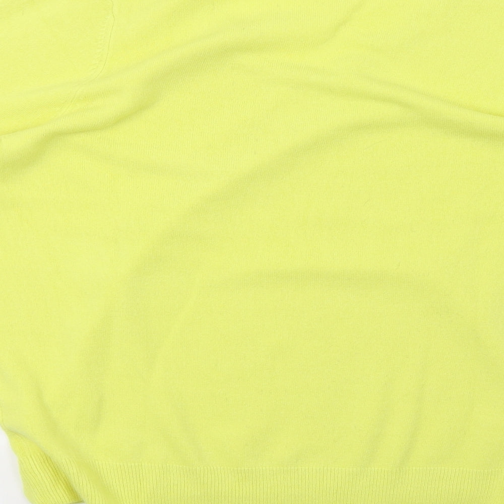 BHS Womens Yellow Knit Pullover Sweatshirt Size 14