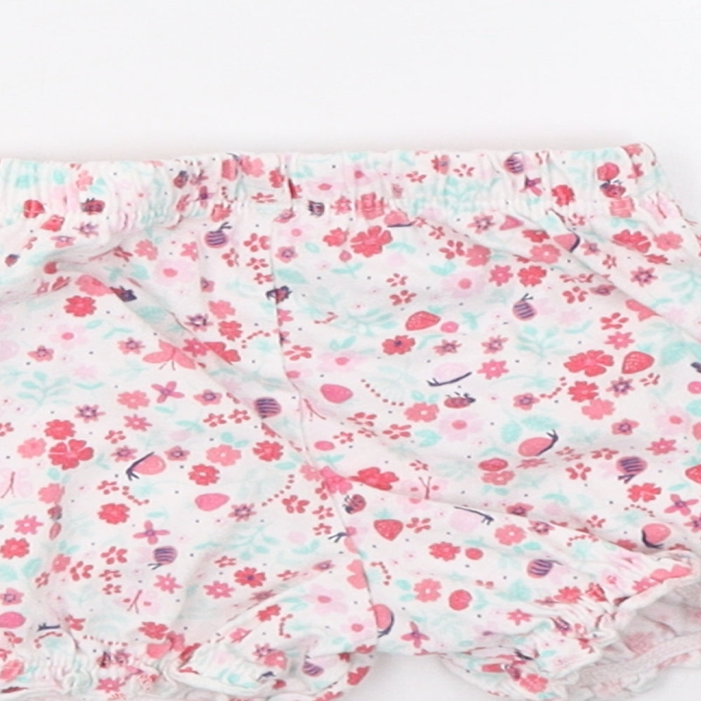 George Girls White Polka Dot Sleep Shorts Size 0-3 Months