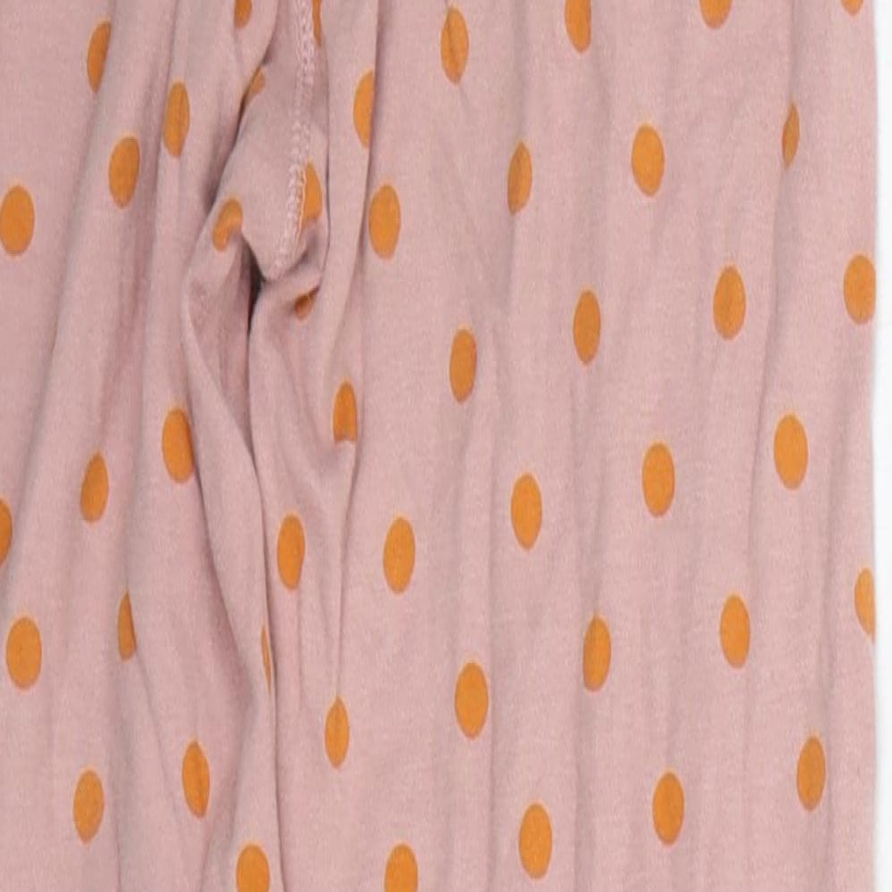 NEXT Girls Beige Polka Dot Top Pyjama Pants Size 9-10 Years